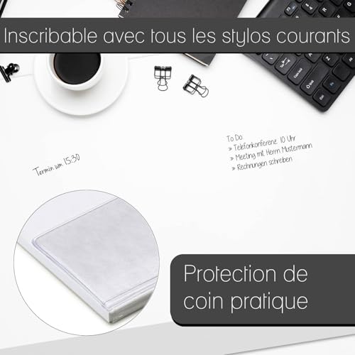 Sous-main de bureau vierge 40 feuilles pour structurer vos notes et vos croquis