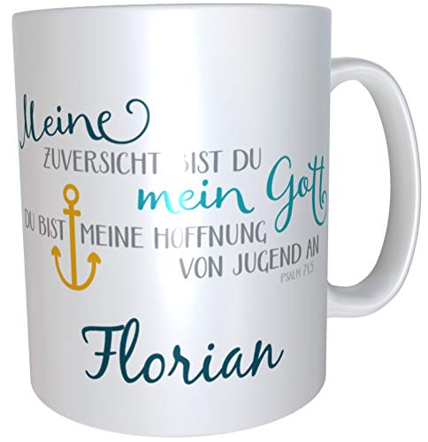 Kilala Tasse Kommunion Geschenk Wunsch Name Erstkommunion christlicher Spruch Gottes Segen Tee inkl. Geschenk-Verpackung