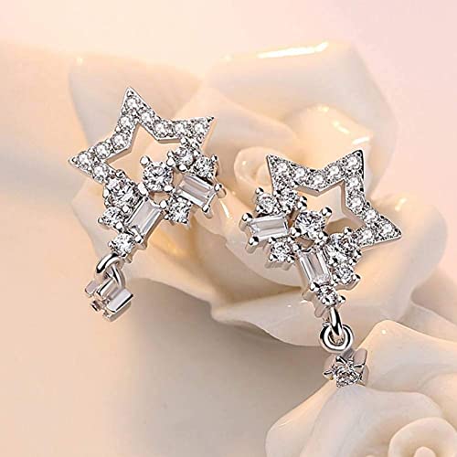 Boucles d'oreilles clous cristal brillant accessoire chic de soirée pour dame