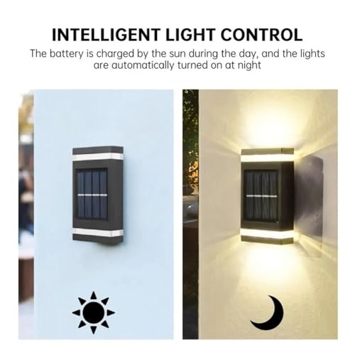 Lámpara solar de pared para iluminar fachadas oscuras sin cables 5