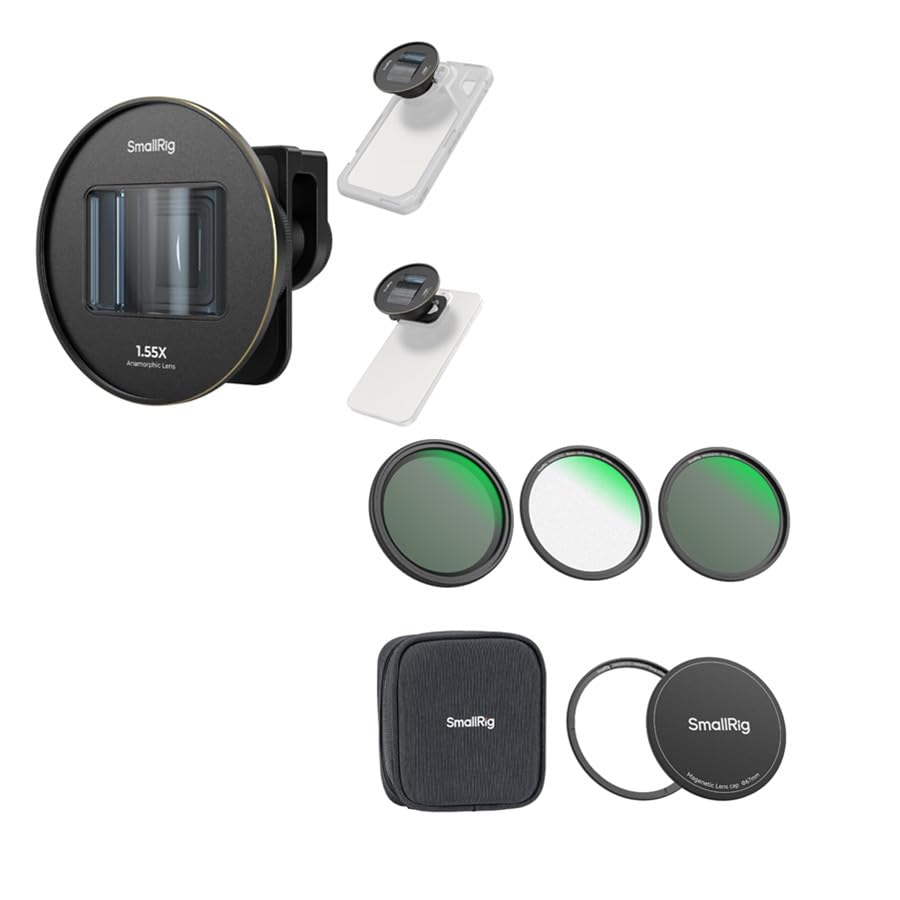 Amazon.com: Bundle: SMALLRIG 1.33X Anamorphic Lens for Mobile