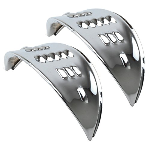 Headlight Eyebrow, Chrome with Louvers, Sold As Pair, Compatible with Dune Buggy