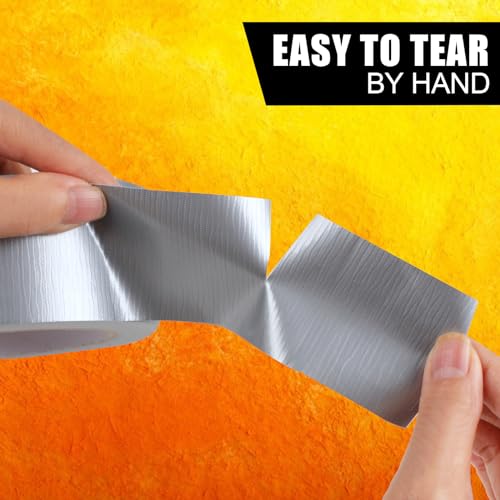Image of 5Pack Duct Tape Heavy Duty, 2 inches x 30 Yards Strong, Flexible, No Residue, All-Weather and Tear by Hand-Bulk Value for Repairs,Industrial, Professional Use(Silver)