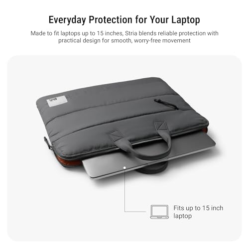 Image of DailyObjects Stria Pro Laptop Bag With Handle| Recycled Durable Polyester | Compatible with Laptop /MacBook Air /Pro Upto 15 Inch| Water Resistant|Padded Compartment with Zip Closure