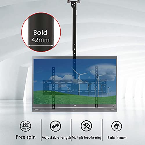 Support plafond TV pivotant 360° en acier renforcé pour charge lourde 45kg