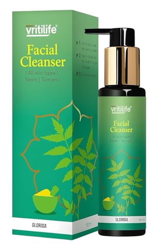 Vritilife Facial Cleanser With Neem And Turmeric, 100ml, For All Skin Types
