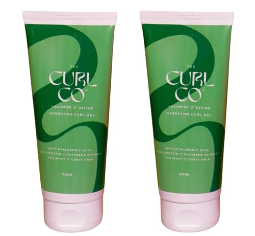 Image of The Curl Co Volumize & Define Hydrating Curl Gel, 150g, For Wavy & Curly Hair, With Hyaluronic Acid, Rice Protein & Flaxseed Extract (Pack of 2)