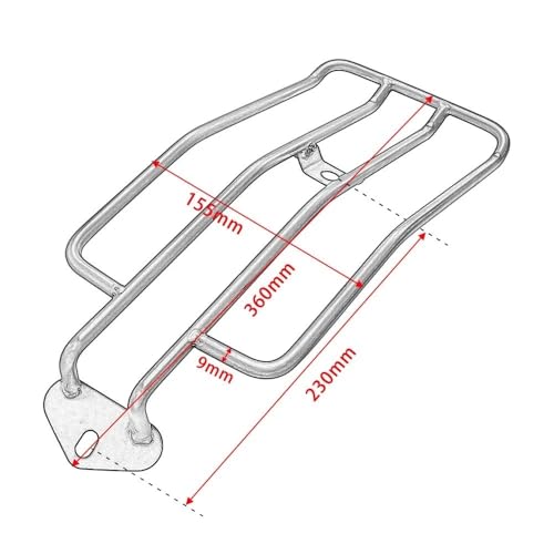 Porte-bagages arrière en acier noir haute résistance pour moto Rebel CMX 300 - 6