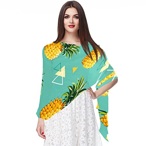 Châles et écharpes Ananas imprimé tropical multicolore pour femme