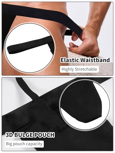 Mens Jockstrap Underwear T-Back Thong Bulge Pouch Briefs for Men Sexy Dual Support Athletic Underwear4