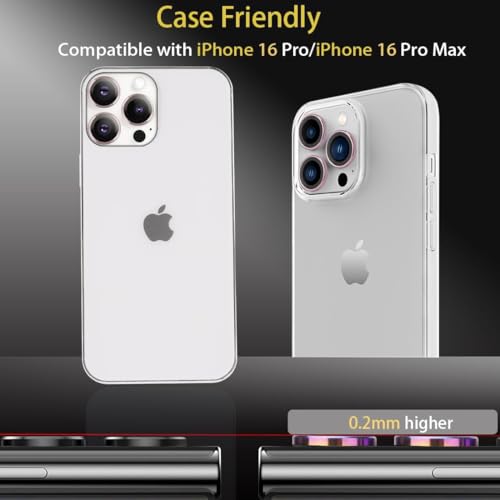 Image of Mobile Camera Lens Protector Compatible for iPhone 16 Pro & iPhone 16 Pro Max Pink