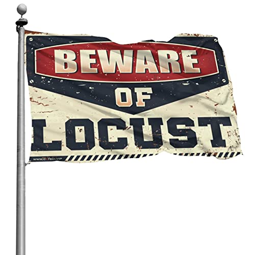 Drapeau Beware Of Locust 152x244 cm pour habiller un grand mur vide