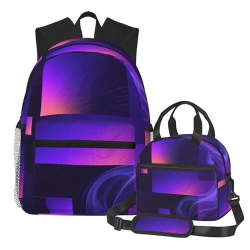 Two-Piece Set Unisex Comfortable Backpack With Insulated Small Package Multifunctional Travel Picnic