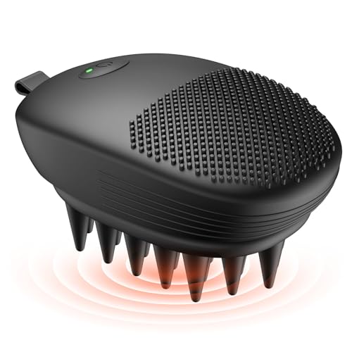 EKZ Sonic Vibrating Scalp Massager Shampoo Brush &ndash; Electric Silicone Hair Scrubber for Deep Scalp...