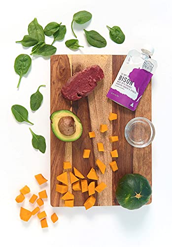 Serenity Kids Regenerative Land To Market Verified Baby Food Pouch Bundle | 6 Each Of Grass Fed Bison, Beef & Ginger, And Beef (18 Count) #TOP6
