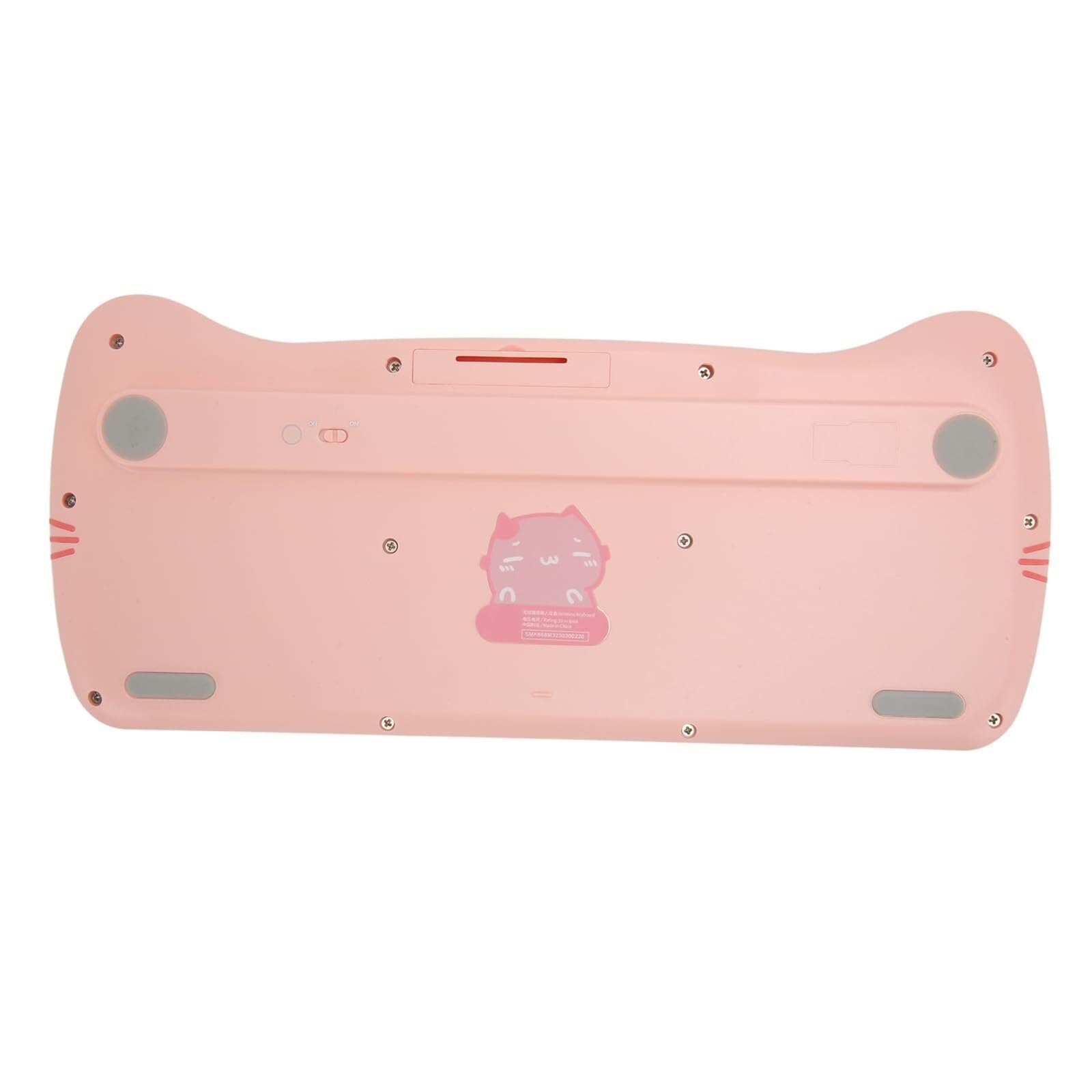 Teclado Ratón Teclado Y Ratón Inalámbricos, Combinados For Gatos, De Ordenador For Portátil Combo(Pink)