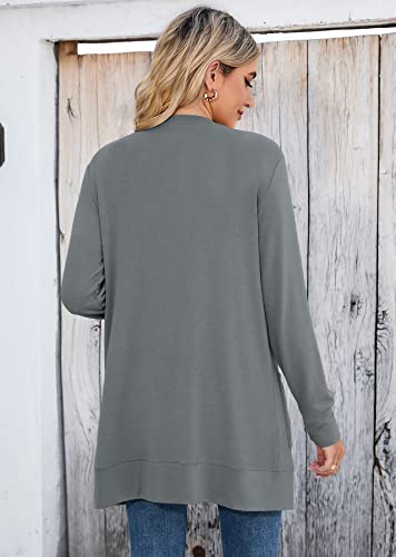 Image of Heymoments Lightweight Open Front Cardigan Sweater for Women Long Sleeve Causal Bolero Button Down Soft Outwear Tops