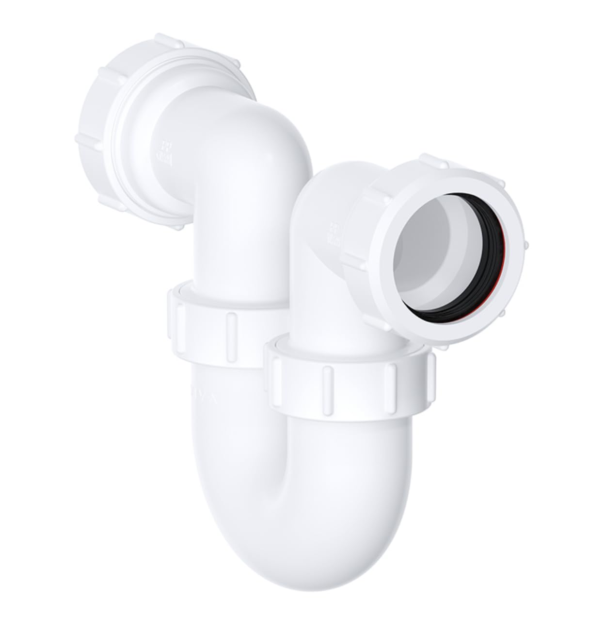 Siphon en P pivotant pour évier de 40 mm conforme à la norme BS EN 274-1:2002. Avec rondelle d'étanchéité EPDM et joint d'étanchéité de 75 mm. Siphon de lavabo, idéal pour une solution efficace de