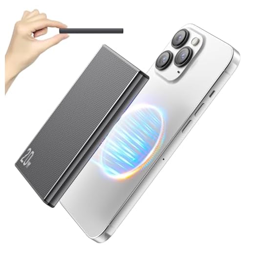 PowerBank Caricabatterie portatile sottile da 0,3 pollici, batteria wireless da 5.000 mAh, ricarica rapida da 20 W con cavo USB-C, caricabatterie per telefono compatibile con iPhone 16/15/14/13/12, Samsung