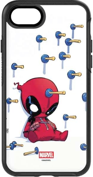 Skinit Decal Phone Skin Compatible with OtterBox Symmetry iPhone 7 - Officially Licensed Marvel Deadpool Babypool Shooting Design
