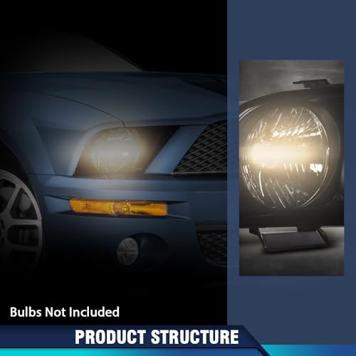 Image of PIT66 Headlights Assembly Fit 2005-2009 Ford Mustang