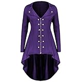 smoking jacke damen 💗💞 Perfekt für Ostern, Maskerade, Tanzparty, Cosplay Party und Bühnenshow. Halloween-Kostüm, Comic Con, Fotoshooting, Hochzeit, Prom, gutes Halloween-Geschenk Karneval Kostüm，Ob auf dem Weg zum Geschäftsmeeting, bei festlichen Anlässen oder im Alltag, der mittelalter kleid ergänzt jedes Outfit mit einer Portion Stil.