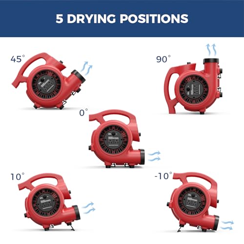 Image of Alorair 2024 New Air Mover Bundle Deal: 600 CFM Air Mover & Stackable 550 CFM Negative Air Scrubber for Indoor Air Quality & Water Damage Restoration (1* GF600A Air Mover, 1*HEPA 550 Air Scrubber)