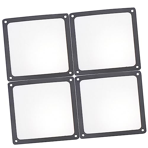 KONTONTY 4pcs Computer Cover for Case Fans Ultra-fine Mesh Black Material Protects Against Overheating and Reduces Noise for Home Computer Chassis and Electronics