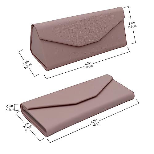 Image of Real Sic Glasses Case for Men and Women - Magnetic Folding Hard Shell Sunglass Holder - Inspired by Solid Color