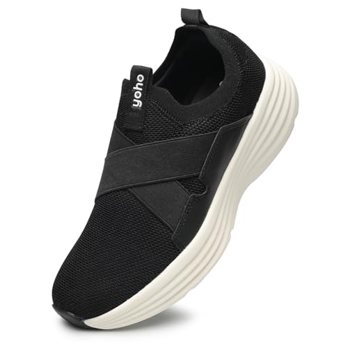 Image of YOHO Women Walking Shoes Rushhour Dynamic | Cushioned, Comfortable, Lightweight & Breathable Knitted Slip-Ons | Every Day Casual Wear Without Lace, Stylish Footwear for Ladies /Girls -900