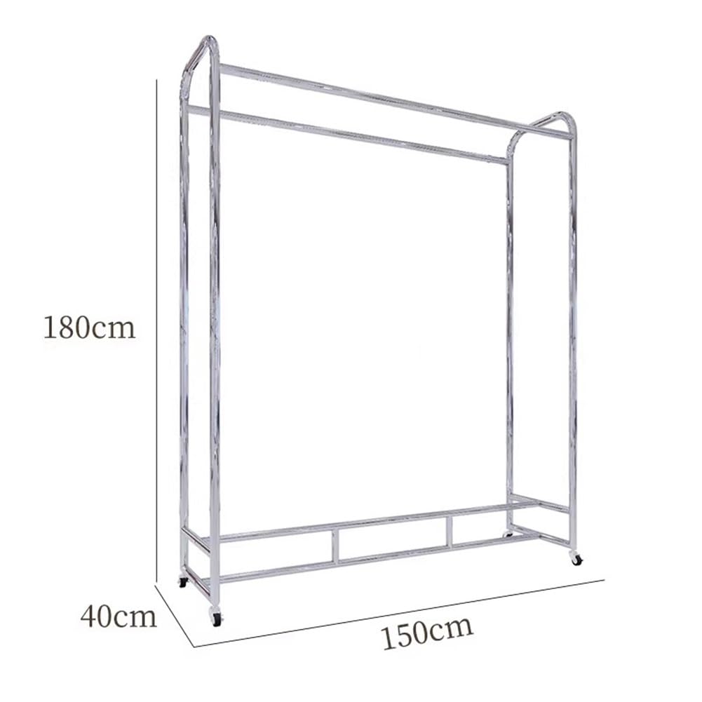 Generico Espositore da Pavimento per Campioni di Tessuto - Organizzatore per Sciarpe e Biancheria Intima per Tessuti per la casa, vetrine di Negozi al Dettaglio e Boutique (Argento-A, 150X4)