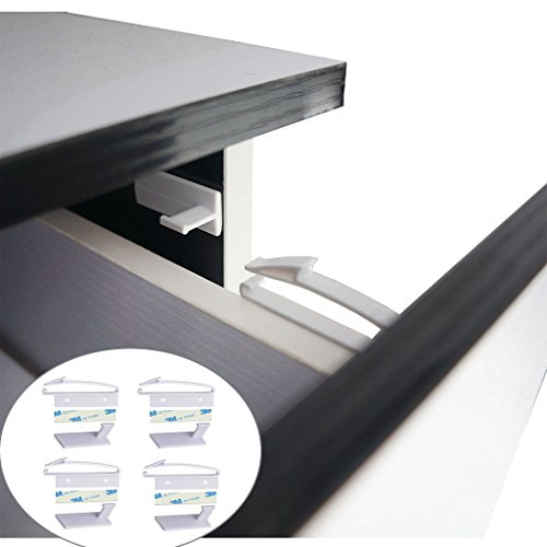 Bestgle 2 Pack Child Safety Blocca Cassetto Interno Blocco di Sicurezza Cassetto Adesivo Per Bambino Care Childproofing