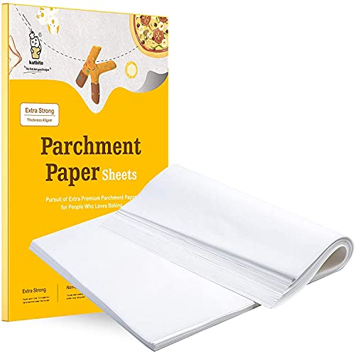 katbite Verdickt Backpapier Zuschnitt 200 Blatt 23 x 33 cm (9x13 Zoll) Antihaft Weiß Pergament...