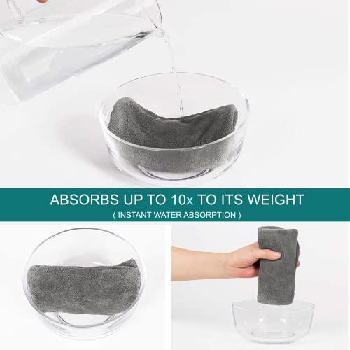 Image of Sassoon Venir Microfiber Hair Wrap Towel for Women (Grey Color, Free Size) with Smooth Texture Super Absorbent Quick Dry Hair Turban for Drying Hair