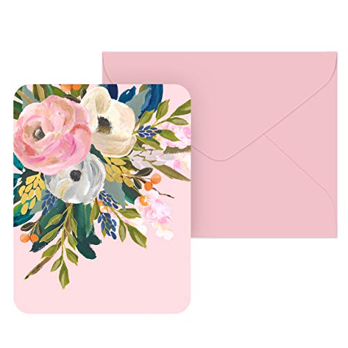 Image of Artisan Blank Note Cards by Studio Oh! - Bella Flora - Pack of 8 - 4.25 inch x 5.5 inch Printed Textured Art Paper Embellished with Foil Stamping Cards and Envelopes