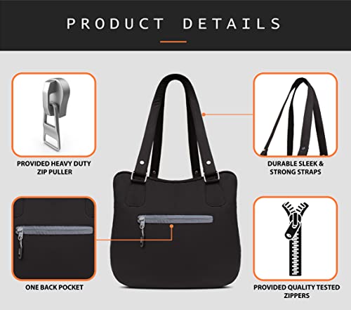 Image of addixon Versatile Handbag: Ladies Hand Bag with 3 Compartments and Double Handle Design