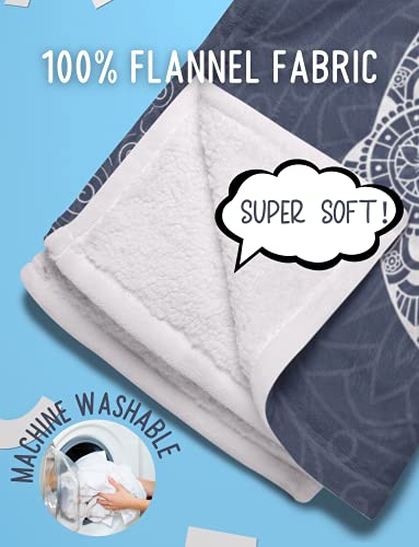 Innobeta Dolphin Blankets For Women/Kids/Boy/Girl - Great Gifts For Dolphin Lovers On Birthday/Christmas - Animal Mandala Design Throw Blanket - 50'' X 65'' Unique Design Flannel Plush Blanket #TOP2