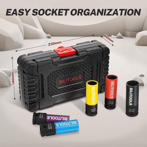 BILITOOLS 1/2-Inch Drive Impact Lug Nut Socket Set