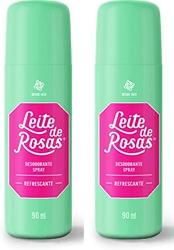 Leite de Rosas Desodorante 90ml | Deodorant 3Fl.Oz. (PACK OF 02)