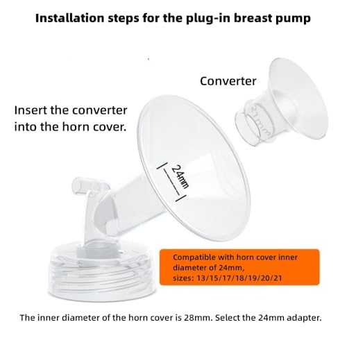 Image of Breast Pump Accessories,Breast Shields, 24mm Shields /Flanges,Insert for Breast Pump Replacement Accessories,5pcs 13mm /15mm /17mm /19mm /21mm