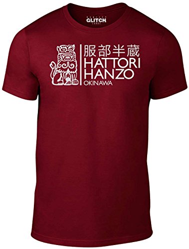 Reality Glitch Mens Hattori Hanzo T-Shirt (XXX-Large Burgundy)
