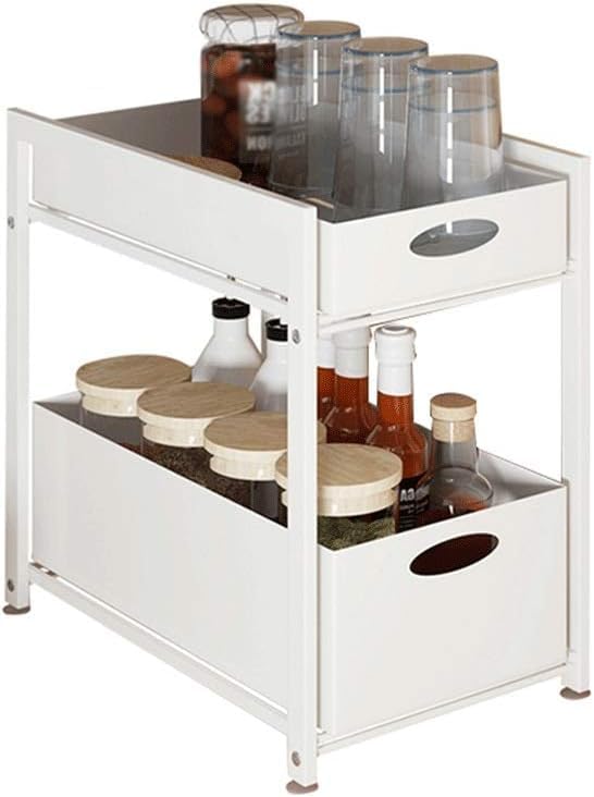 Condiment Storage Rack Double Layer Spice Jars Kitchen Storage Holder Multifunction Bathroom Storage Shelf Rack