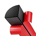 Flexible Quarter Round Molding, Peel and Stick Silicone Flexible Moulded Trim for Corner Ceilings, Floors, Bathrooms, Kitchens, Countertops (Black 79Inch)