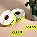 Dunzoom 2 Rolls 480 Sheets Clean Labels 4 x 2 Inch Fluorescent Green Labels Rectangular Cleaning Identification Stickers Writable Self-Adhesive Suitable for Hotels, Laboratories, Hospitals, Schools