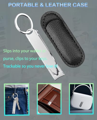 HEYCROWN Ultra Thin Nail Clippers - Travel Foldable Fingernail Clipper Image 3