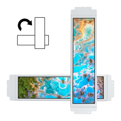 Image of VSDISPLAY 9.1'' 1920x462 IPS Small Mini LCD Monitor PC Case Screen,White | As Secondary Display, Monitoring Computer Temperature CPU GPU RAM Data