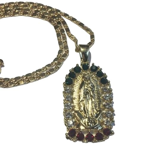 Fashion Classic Virgin Mary Amulet Pendant Necklaces For Men Women Modern Charm Casual Party Jewelry- (Color: A10286-Gold)