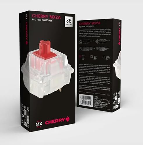 Cherry MX RGB Switch Kit | 36 pc Mechanical Keyboard Switches | DIY, Hot Swap or Gaming Keyboard (MX2A Red)