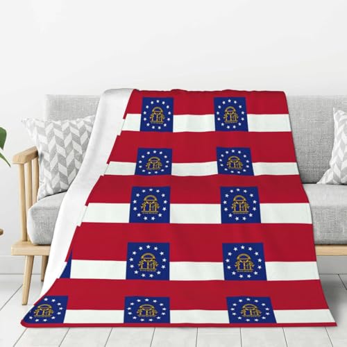 Plaid flanelle drapeau Géorgie super doux pour canapé - 2