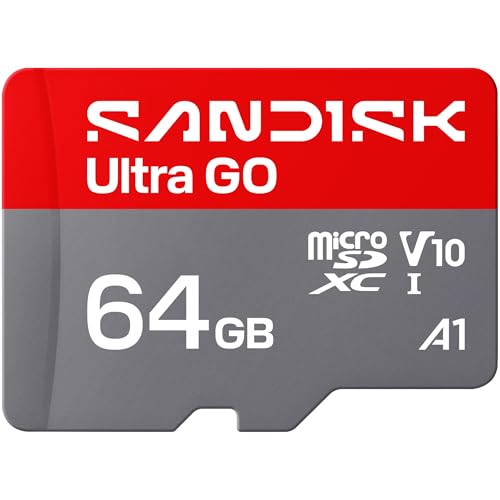 Image of SANDISK 64GB Ultra Go microSD Card UHS-I, Up to 140MB /s, Full HD Video, Memory Card for Android Smartphones, Tablets, 10-Year Warranty